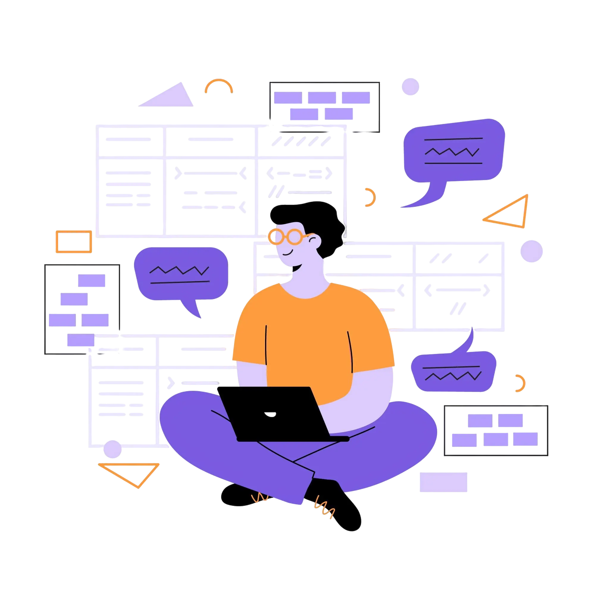 An illustration representing a software engineer